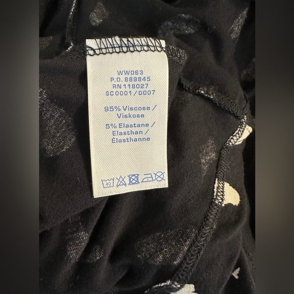 BODEN Ballet Dress Brush Stroke Tie Waist Fit Flare Black Ivory Knit Mint Cond - Picture 9 of 11